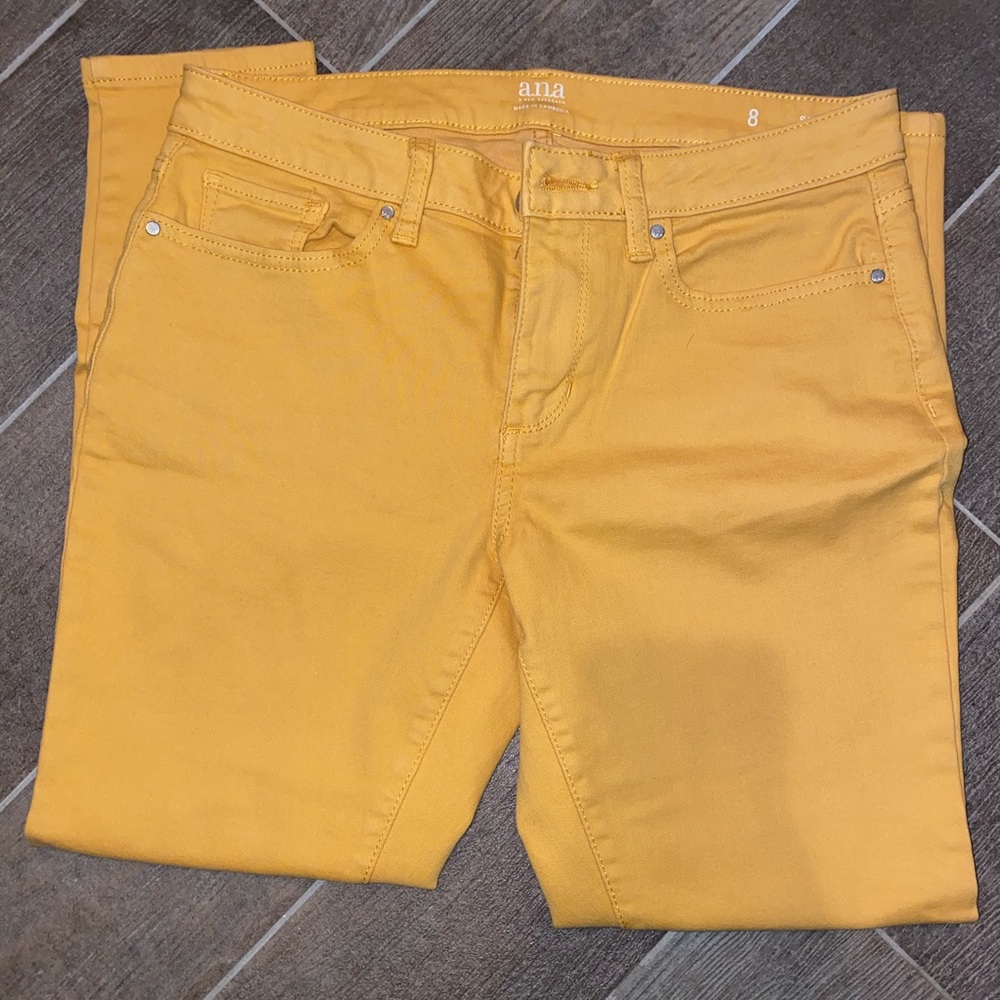 Mustard Skinny Ankle Jeans